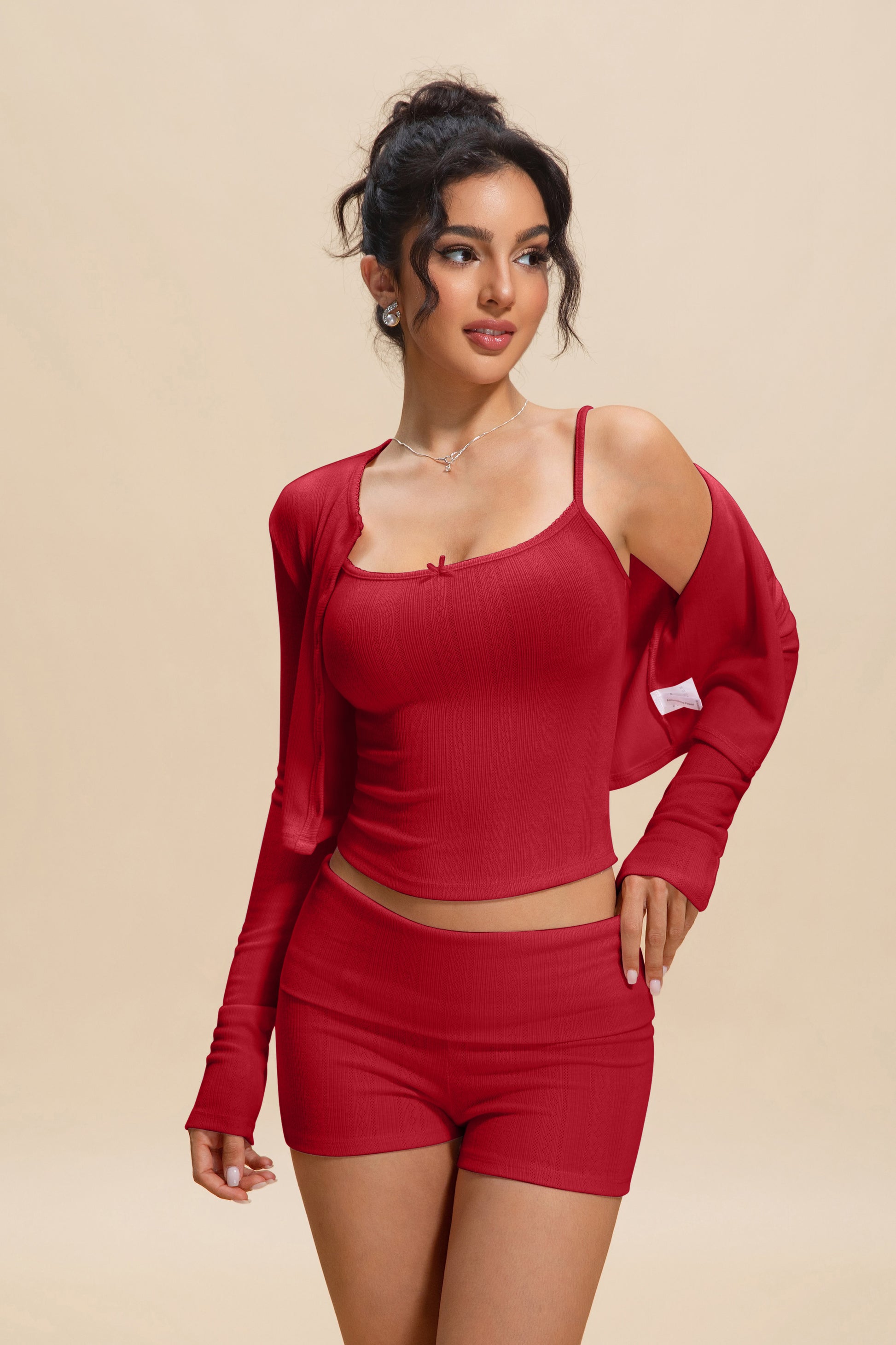 Lila Pointelle Set