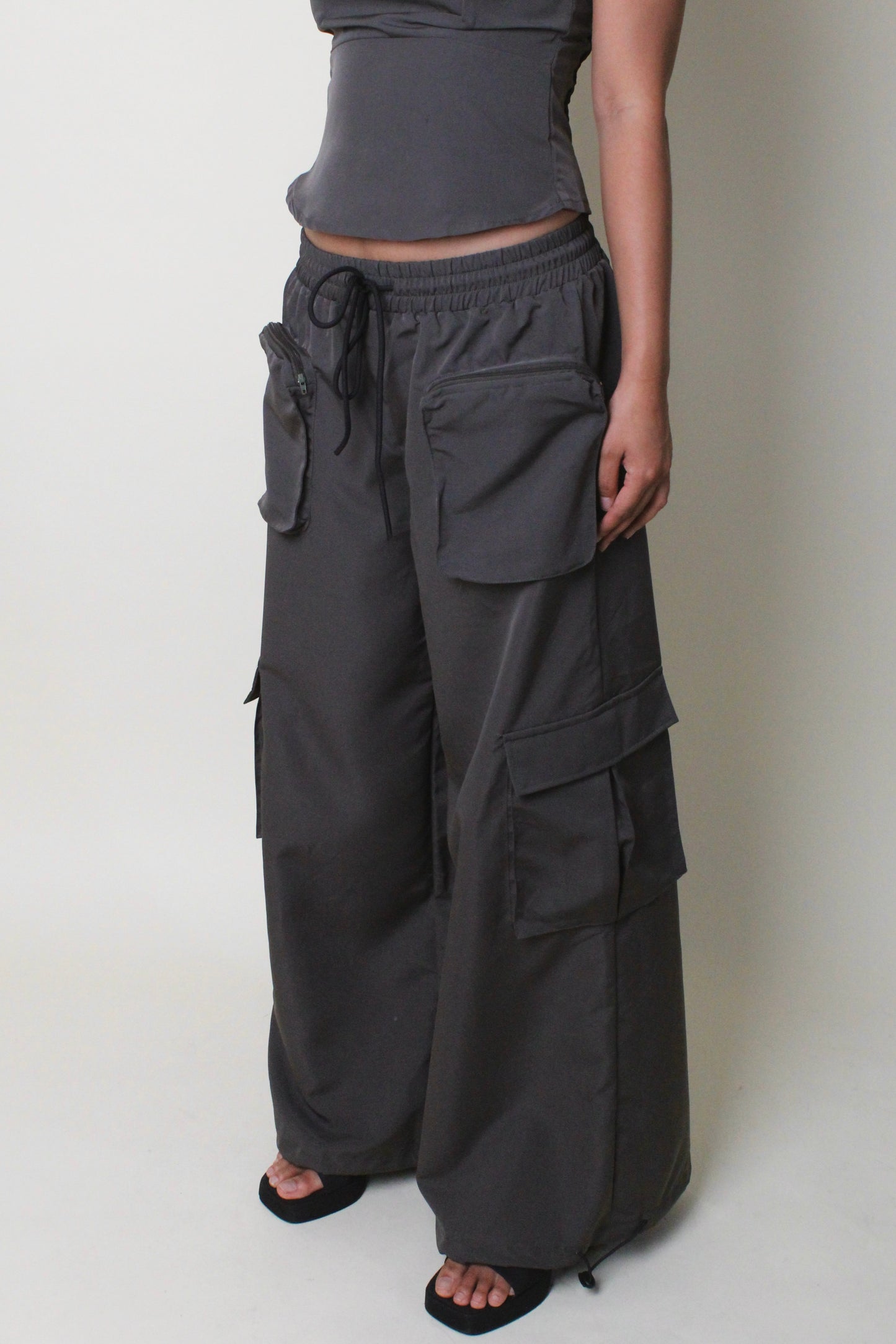 Slate Wide Leg Cargo