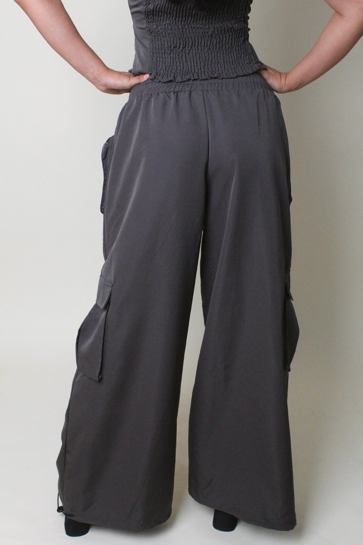 Slate Wide Leg Cargo