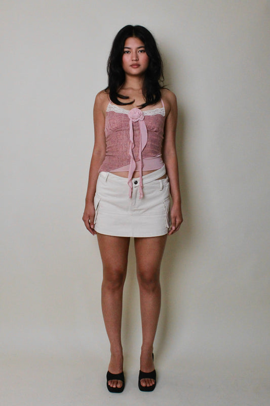 Peep Skirt - Beige