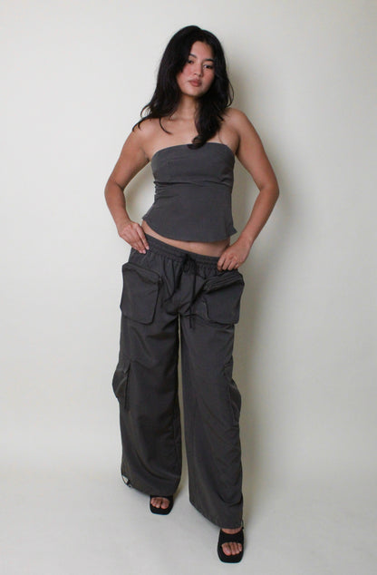 Slate Wide Leg Cargo